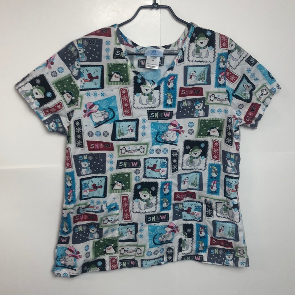 SB scrubs top size medium winter graphic